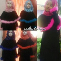 Abaya gamis dress anak setelan party lebaran free pasmina murah