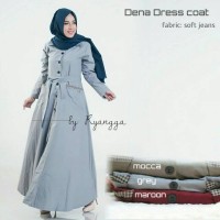 dena dress coat ori / gamis soft jeans HQ