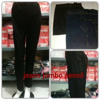 Jual celana panjang hamil jumbo jeans model pensil Murah