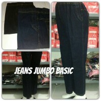 Jual celana panjang jeans hamil jumbo model basic Murah