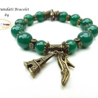 Jual New! Gelang Batu Kalsedon Hijau Giok Murah