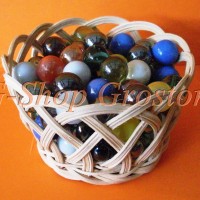 Jual Keranjang Rotan Buah Bundar Kecil Murah