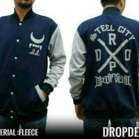 Jaket Baseball DropDead Hitam / Navy