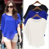 Jual Blouse Koren Style Jersey Chiffon Imhas Murah