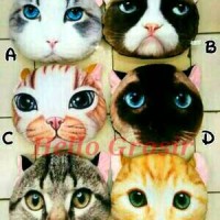 Jual bantal kucing boneka muka cat 3D doll pillow lucu murah grosir Murah