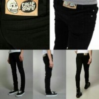 Jual CELANA JEANS SLIM FIT CHEAP MONDAY HITAM PEKAT KEREN Murah