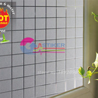Jual STICKER / STIKER KACA SANDBLAST MOTIF KOTAK Murah