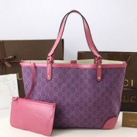 Tas Gucci Denim Craft Medium Tote Ungu-Pink PS247209