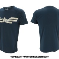 Jual T-Shirt / Baju / Kaos Superhero Topgear Captain America Winter Soldier Murah
