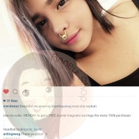 BP0048 - fake septum piercing / anting jepit hidung (tanpa tindik)