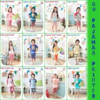 Jual Baju Tidur Anak Setelan (GW Pajamas) Printed Pendek Baru | Piya