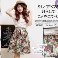 Jual Flower Pattern Skirt / Rok Bunga Murah