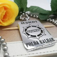 Kalung Nama Army TNI Stainless Monel
