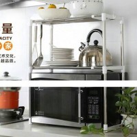 Microwave Oven Stainless Steel Shelf Storage Rack - Rak Penyimpanan