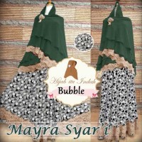 MAYRA SYARI BUBBLE Baju Gamis Muslim Wanita Set Khimar