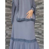 Gamis Syari Iwakuni Jersey Renda Undak GI9933