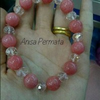 Gelang Batu Akik Original Combinasi Cristal Cutting