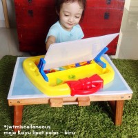 Meja Kayu, Meja Laptop, Meja Kecil, Meja Belajar, Meja Lipat BIRU
