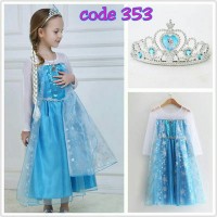 Jual kostum elsa princess frozen / baju dress elsa welcome resellers 3531 Murah
