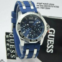 JAM TANGAN PRIA COWOK MERK GUESS ORIGINAL KARET SPORT