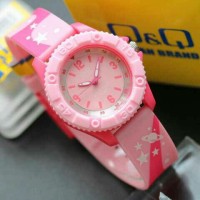 Jam tangan Q&Q ANAK-ANAK / WANITA PINK VQ96 QQ VQ-96 ORI MERAH MUDA