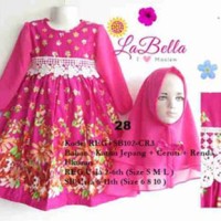 Baju Muslim/Gamis Anak Labella (Usia 2 - 6th)
