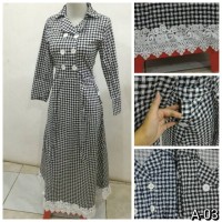 Baju atau fashion muslim wanita gamis cantik renda bawah 2016 baru