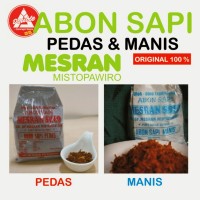 Jual MESRAN ABON SAPI Rasa PEDAS & MANIS Khas Asli Kota Solo Murah