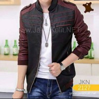 Jual jaket pria semi kulit/jaket motor/jaket harian Murah