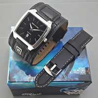 Jam Tangan Pria / Cowok Ripcurl SK1 Leather Black Keren dan Murah