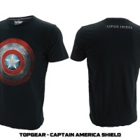 Jual T-Shirt / Baju / Kaos Superhero Topgear Captain America Shield Murah