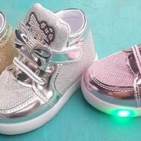 Jual Sepatu lampu nyala HELLO KITTY anak bayi baby LIGHT SHOES BOOT BOT LED Murah