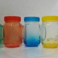 Drinking jar harvest warna dengan tutup, Mug, gelas cafe, Toples