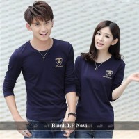 Lengan panjang couple Serasi | Baju couple Simple | Blank navy