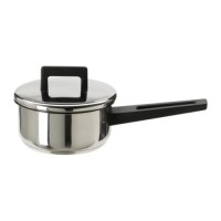IKEA SNITSIG Panci Saus + Penutup 1 L - Stainless Steel