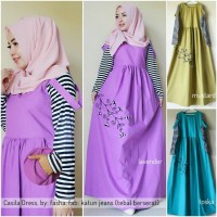 supploer gamis katun jeans : casila dress by fasha