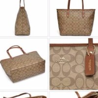 JUAL TAS COACH CITY TOTE SIGNATURE SADDLE AS ORIGINAL ASLI