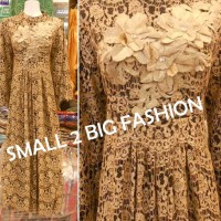 Dress Kaftan / Muslim / Kebaya Gamis Maxi LEBARAN 2016 Full Brokat 003