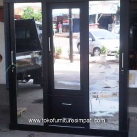 LEMARI PAKAIAN SLIDING SUPER FULL KACA 18MM