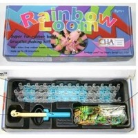 Jual DIY Rainbow Loom Bands Colorful Gelang Karet Handmade Kotak Box Biru Murah
