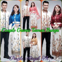 Couple GAMIS HIJAB Muslimah Batik TAMAN BUNGA
