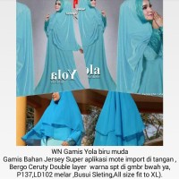 tWN GAMIS YOLA BIRU MUDA
