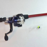 1 set alat pancing / joran + reel + senar + kail ( tegek, ril, real )