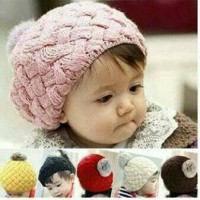 Jual topi bayi rajut / topi nanas / pineapple hat / topi rajut anak Murah