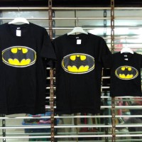 Jual baju kaos pasangan keluarga couple family anak mama papa motif batman Murah