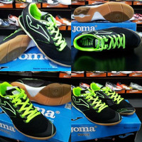 Sepatu Futsal Joma Supersonic Hitam Stabilo original