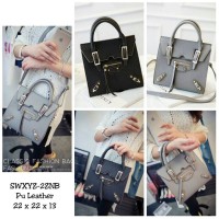 SWXYZ Tas Hitam Handbag Hitam Tas Gray Tas Abu Abu Tas Elegan