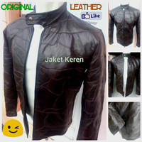 Jual Jaket kulit asli pria Garut | Jaket kulit coklat termurah JK-53 Murah