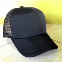Jual Topi Trucker Hitam Polos Murah