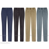 Celana Panjang Formal Kerja Wanita Kain Wool Gabardine Semi Elastis